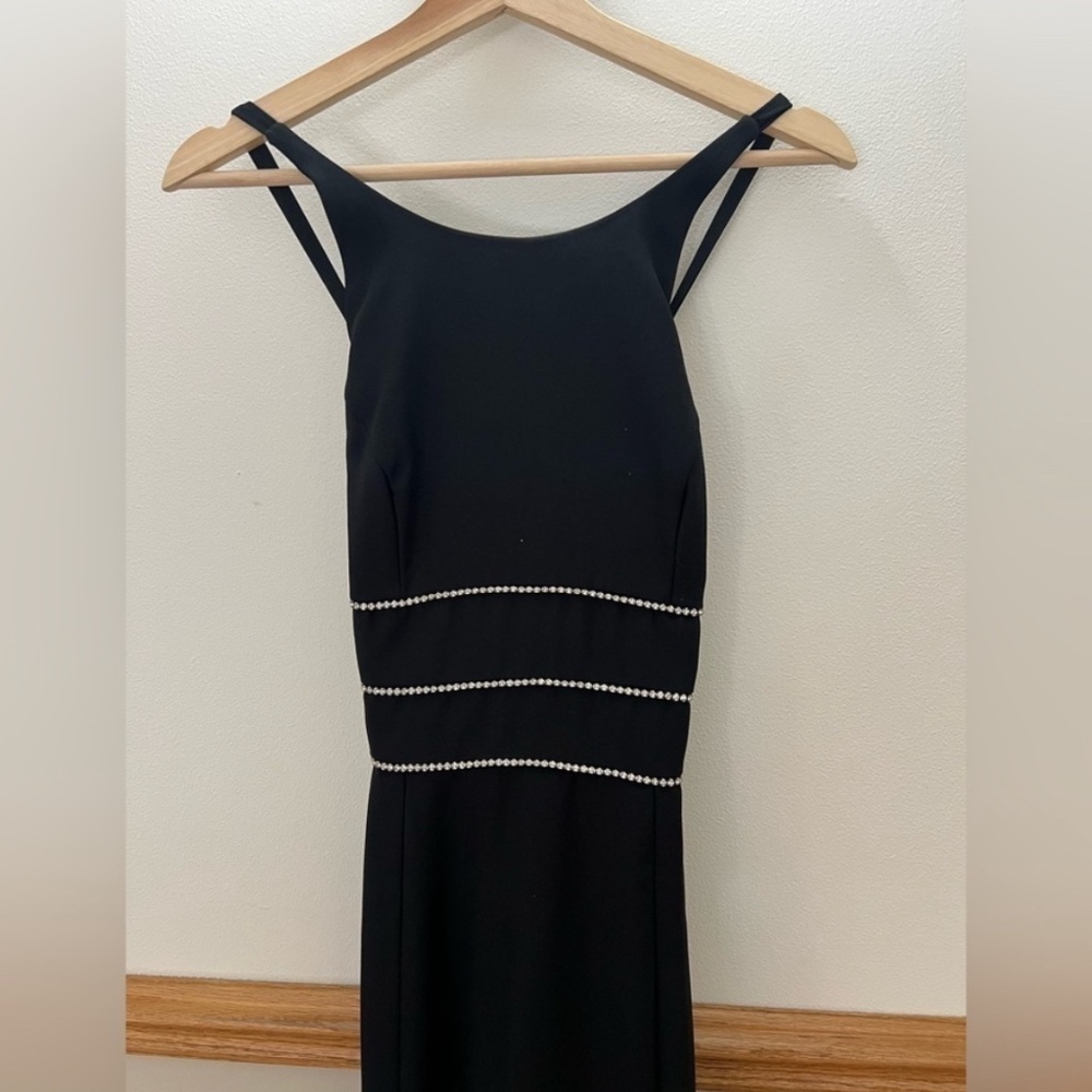 EUC 90s Dave & Faux Diamond Black Formal Maxi Dress